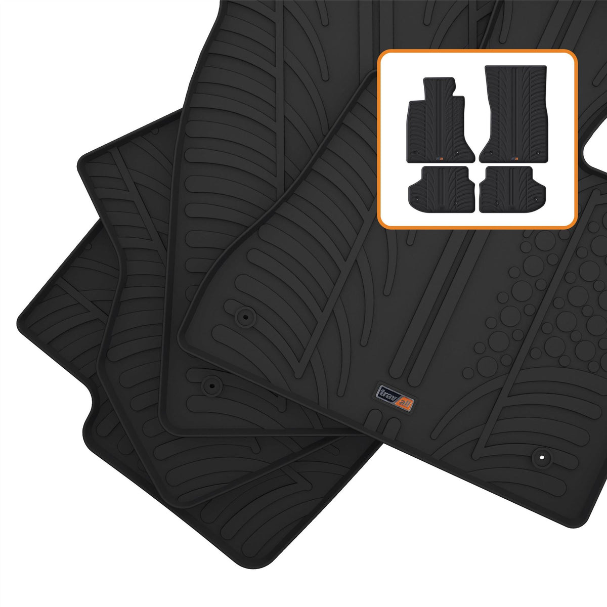 BMW 5 Series Saloon Rubber Car Mats (2009-2017)