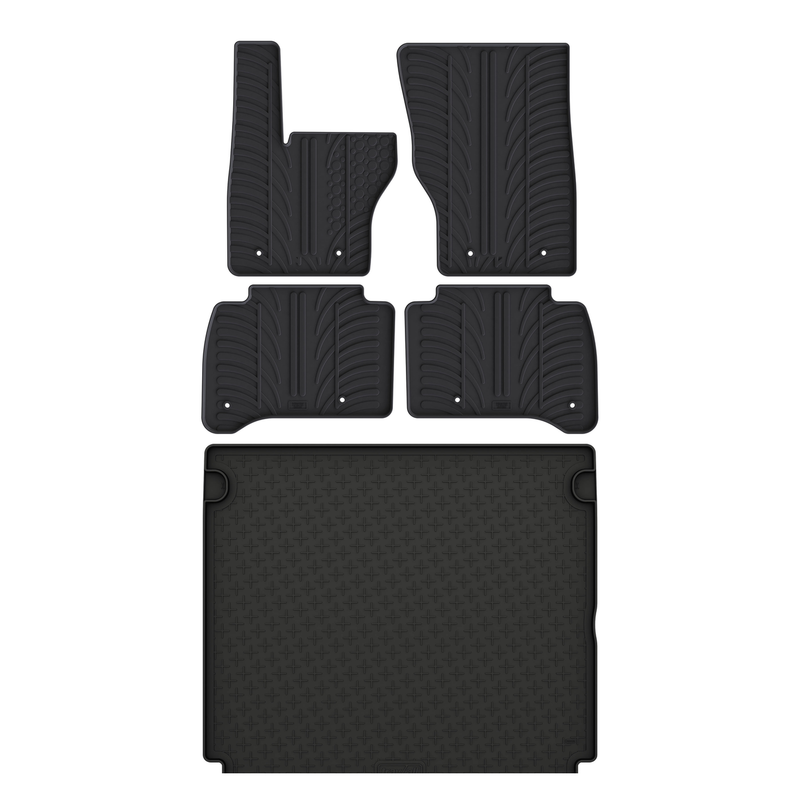 Set aus Gummi-Kofferraumwanne und Gummi-Autofußmatten für Land Rover Range Rover Sport (2013-2022)