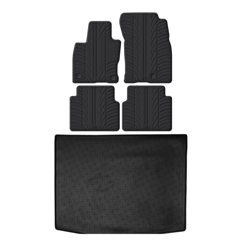 Set aus Gummi-Kofferraumwanne und Gummi-Autofußmatten für Ford Kuga (2020-)