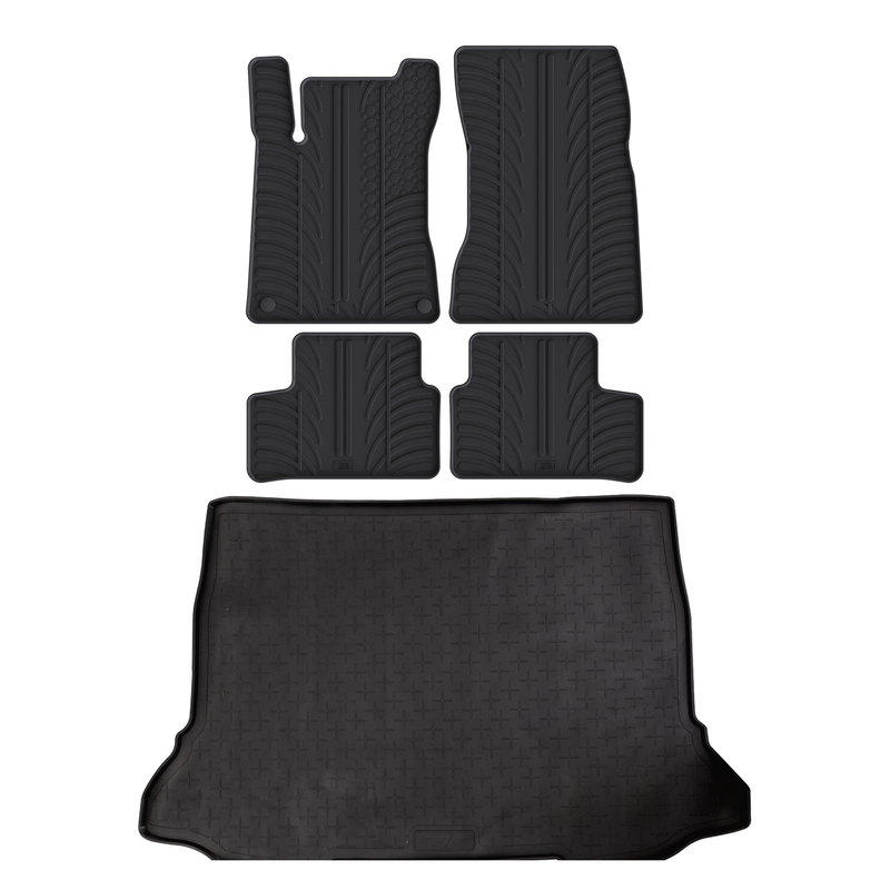 Set aus Gummi-Kofferraumwanne und Gummi-Autofußmatten für Mercedes A-Class (2018-)