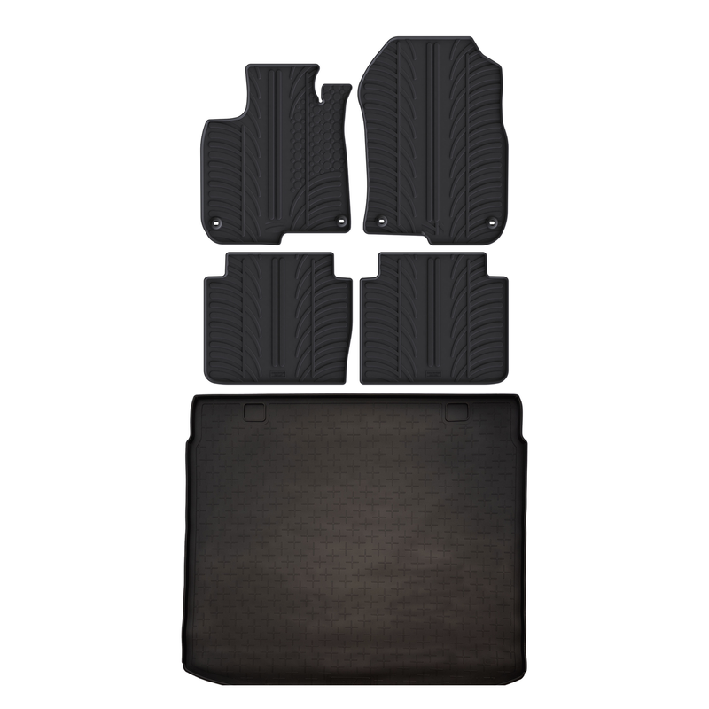 Set aus Gummi-Kofferraumwanne und Gummi-Autofußmatten für Honda CR-V (2018-2023)