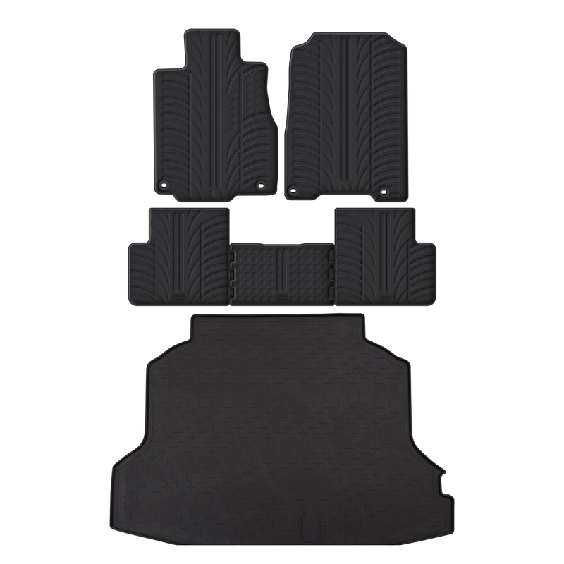 Set aus Gummi-Kofferraumwanne und Gummi-Autofußmatten für Honda CR-V (2012-2018)