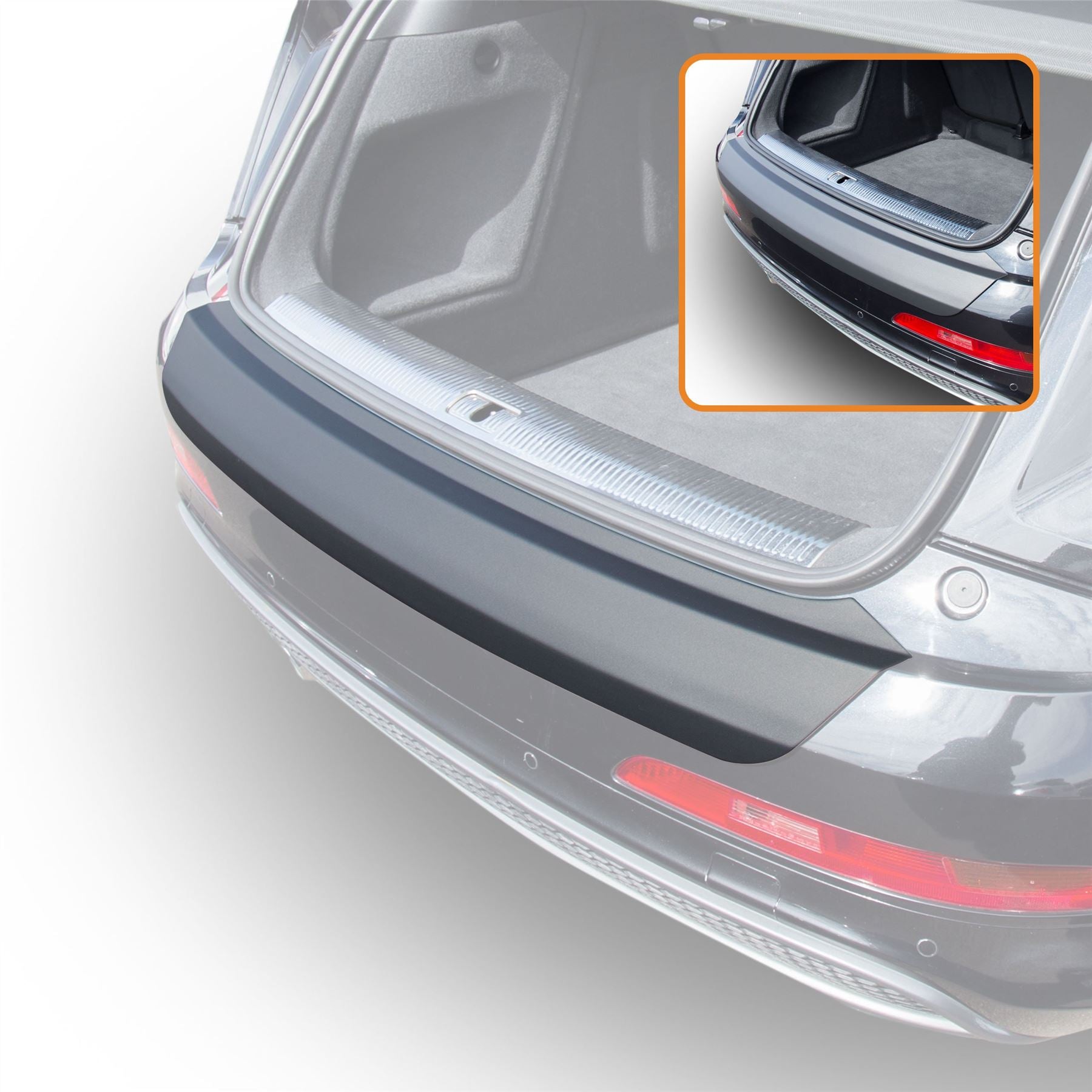 RECAMBO Ladekantenschutz Für Aud Q3 Sportback, Typ F3, BJ Ab 2019 Stossstangenschutz V2a Rostfrei Exklusive Optik Praktischer Schutz Perfekte Passform Chrom