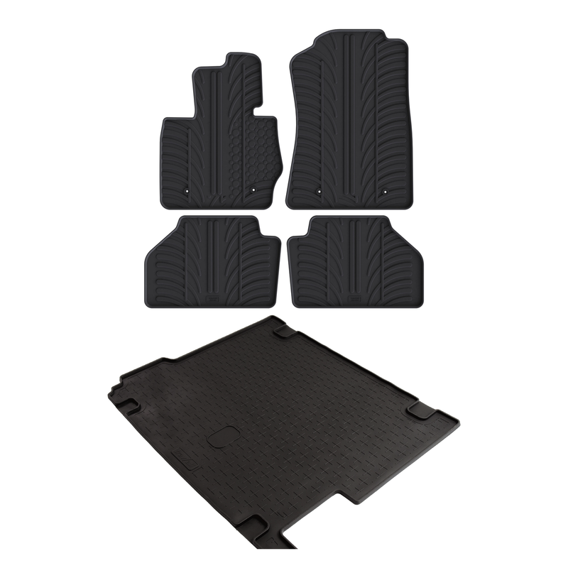 Set aus Gummi-Kofferraumwanne und Gummi-Autofußmatten für BMW X3 (2010-2017)